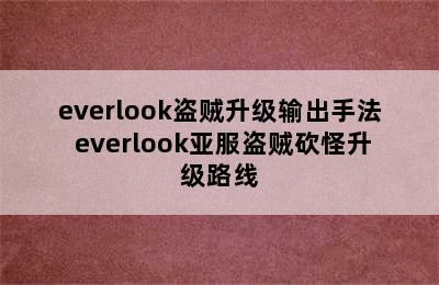 everlook盗贼升级输出手法 everlook亚服盗贼砍怪升级路线